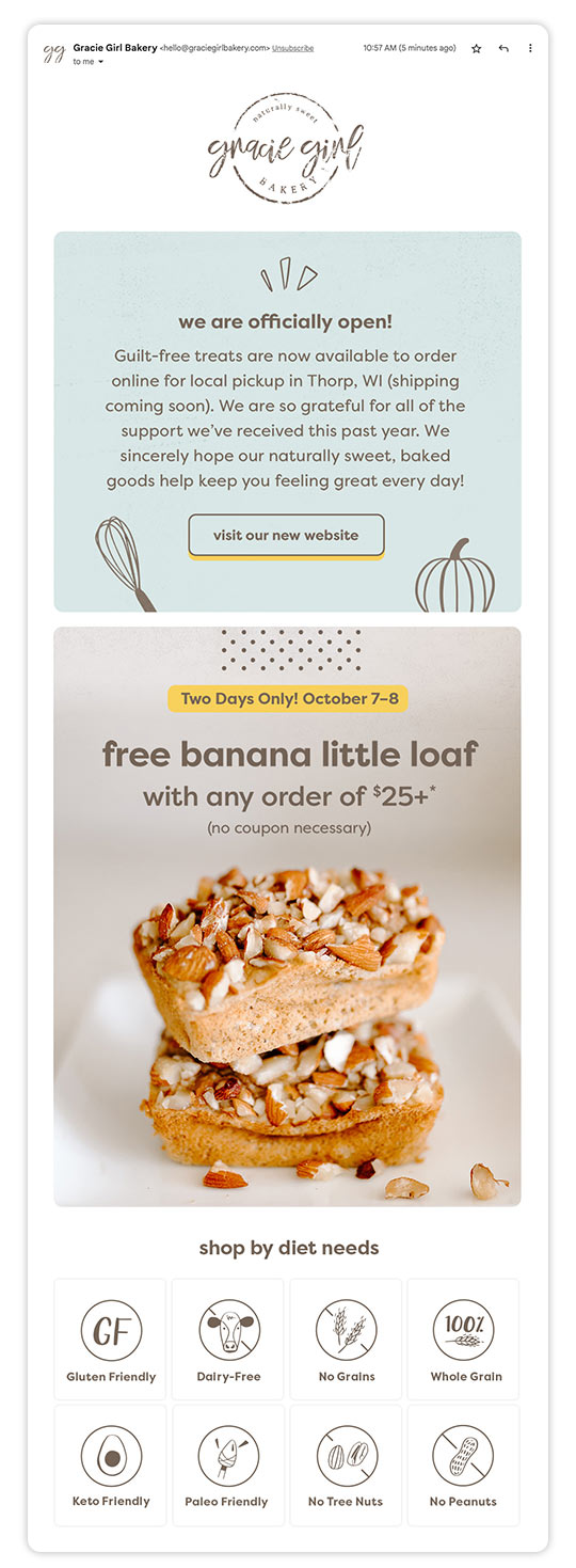 Bakery Email Campaign